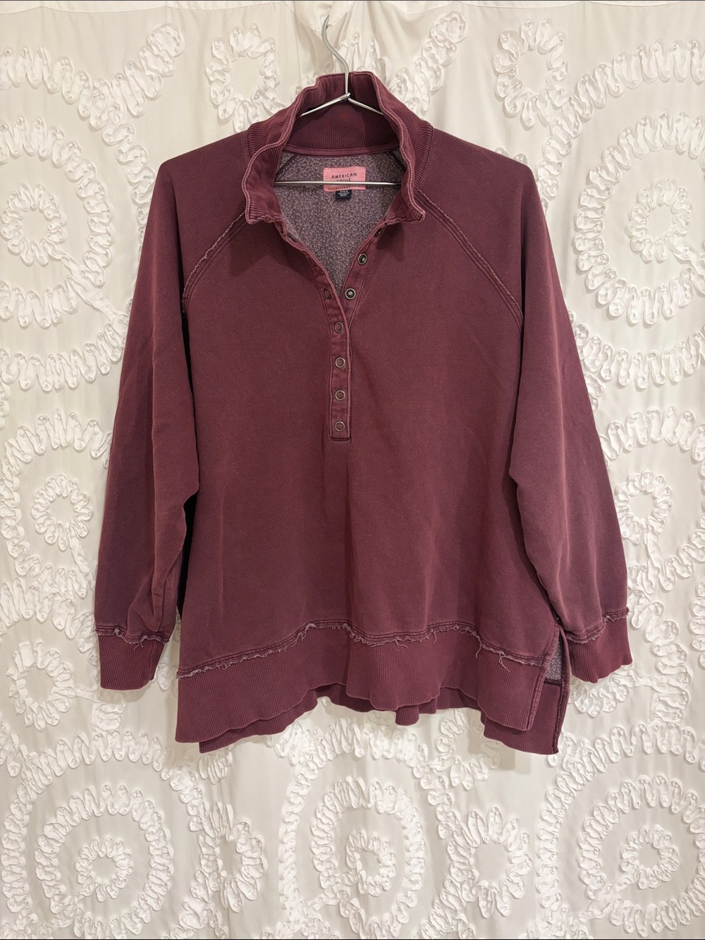 American Eagle Big Hug Henley Sweatshirt